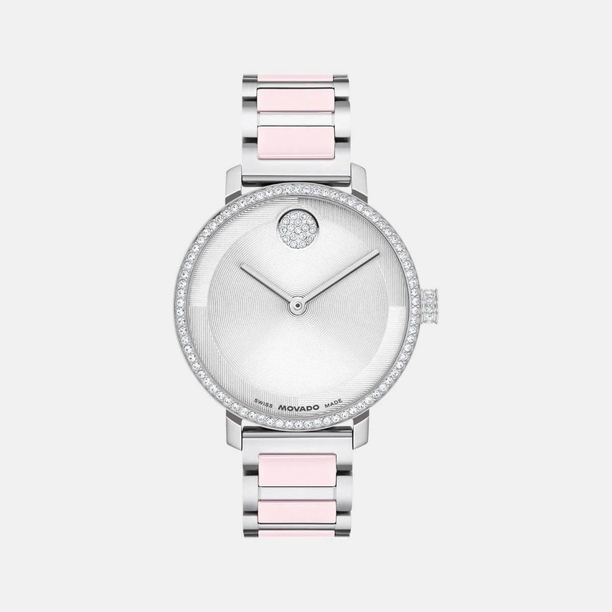 Movado Bold Evolution Women Quartz Silver Dial Analog Stainless Steel Watch 3601300