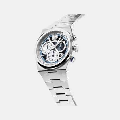 Movado Bold Quest Men Quartz Silver Dial Chronograph Stainless Steel Watch 3601304