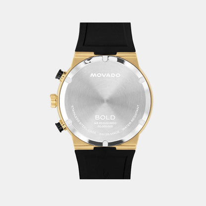 Movado Bold Fusion Men Quartz Grey Dial Chronograph Silicone Watch 3601307