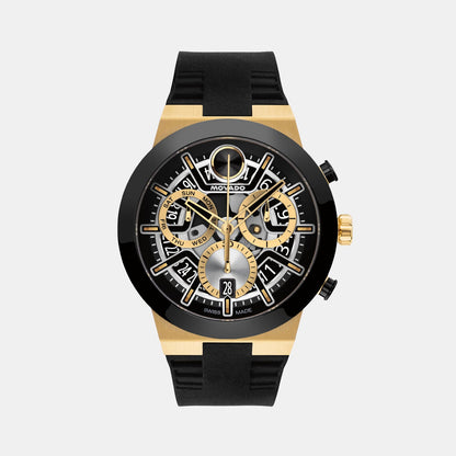 Movado Bold Fusion Men Quartz Grey Dial Chronograph Silicone Watch 3601307