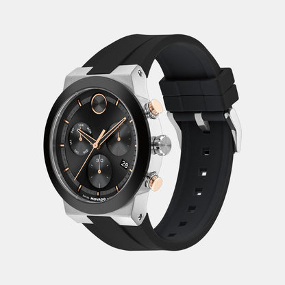 Movado Bold Fusion Men Quartz Black Dial Chronograph Ceramic Watch 3601330