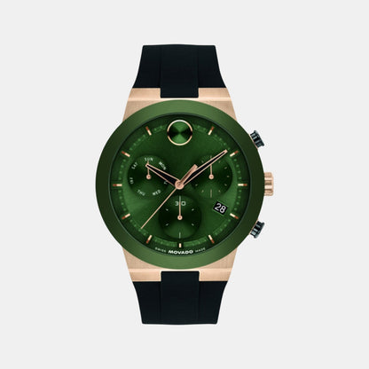 Movado Bold Fusion Men Quartz Green Dial Chronograph Ceramic Watch 3601333