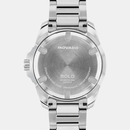Movado Bold Verso S Men Quartz Green Dial Analog Stainless Steel Watch 3601390