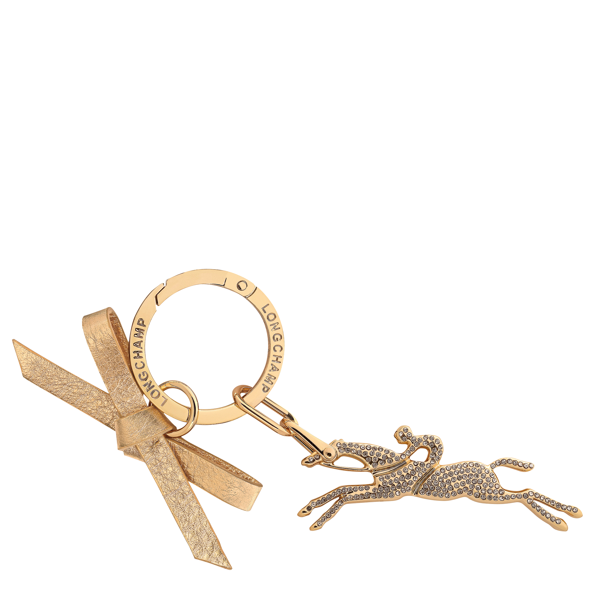 Longchamp Key ring Very pale gold