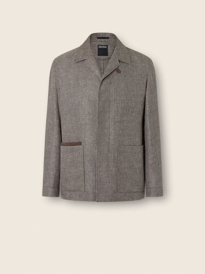 Zegna Cashmere Linen And Silk Chore Jacket