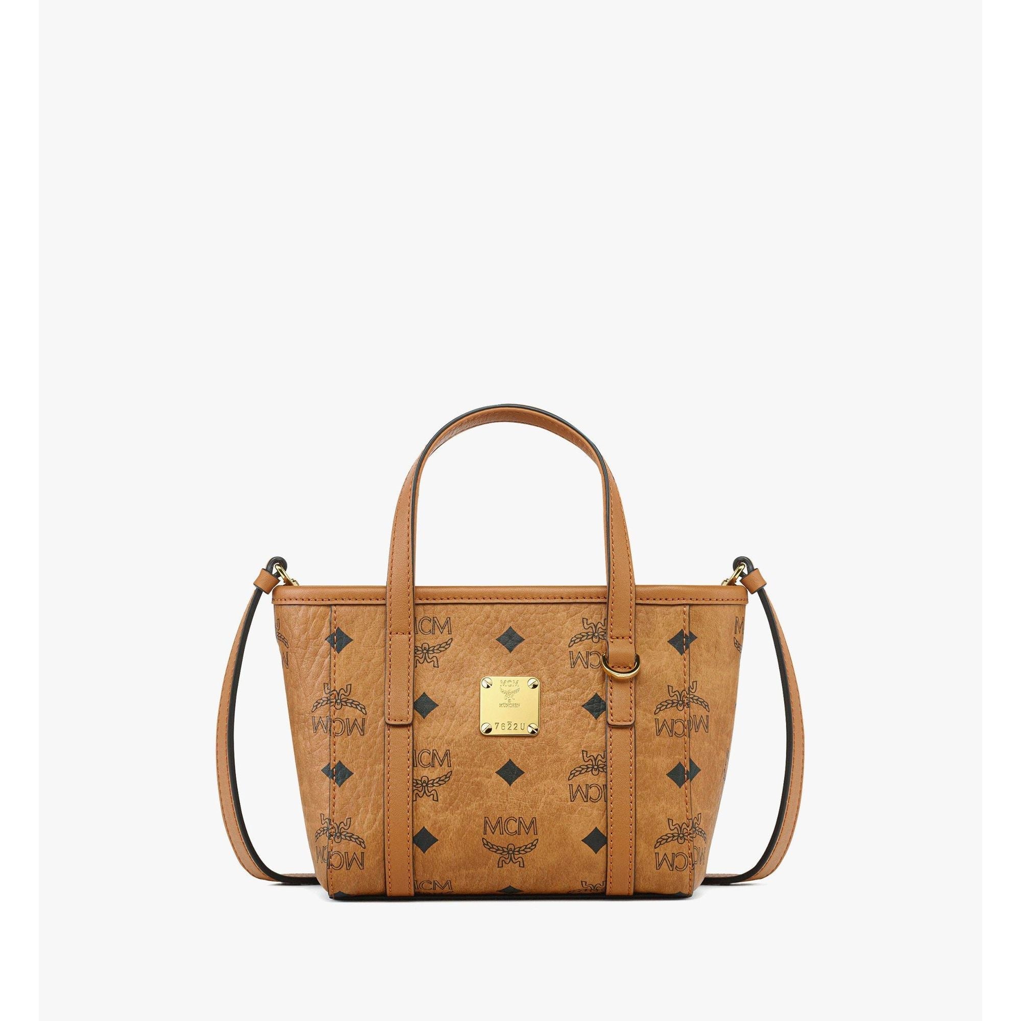 MCM X-Mini Toni Top-Zip Shopper in Visetos