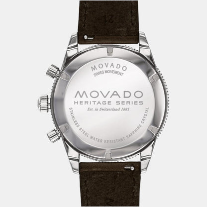 Movado Heritage Calendoplan S Men Quartz Blue Dial Chronograph Stainless Steel Watch 3650061