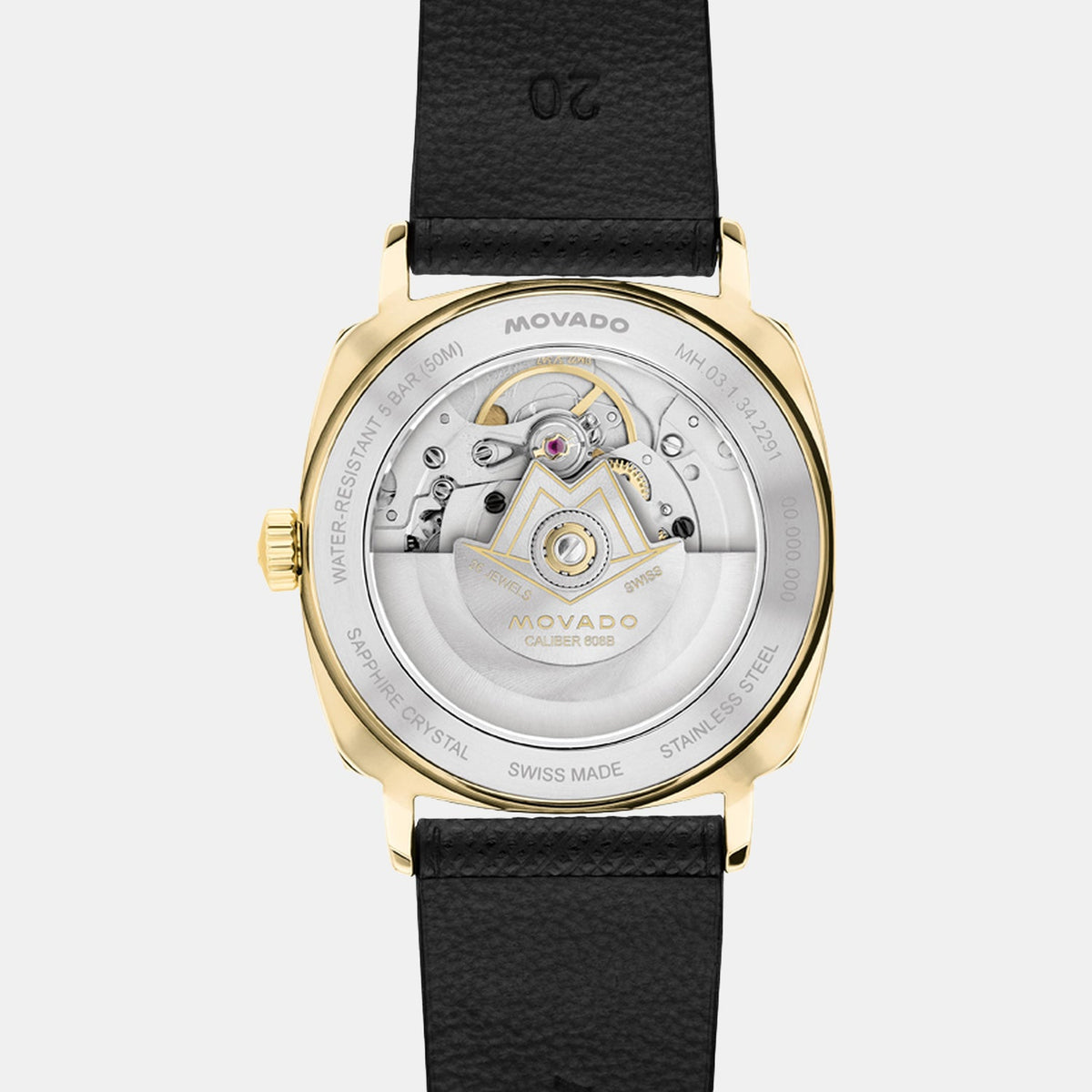 Movado Heritage Kingmatic Unisex Automatic Champagne Dial Analog Stainless Steel Watch 3650173