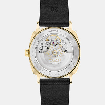 Movado Heritage Kingmatic Unisex Automatic Champagne Dial Analog Stainless Steel Watch 3650173