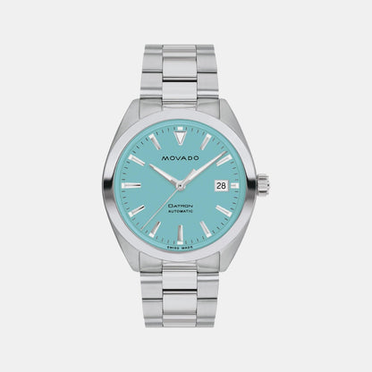 Movado Heritage Datron Men Automatic Blue Dial Analog Stainless Steel Watch 3650175