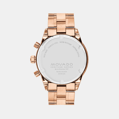 Movado Heritage Calendoplan S Men Quartz Green Dial Chronograph Stainless Steel Watch 3650184