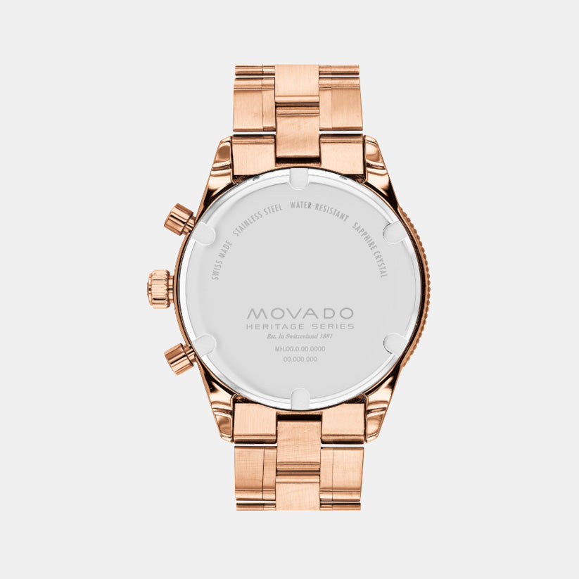 Movado Heritage Calendoplan S Men Quartz Green Dial Chronograph Stainless Steel Watch 3650184