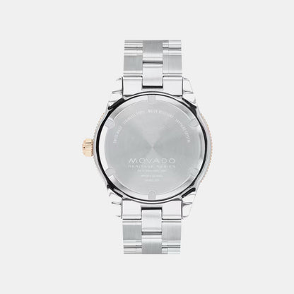 Movado Heritage Calendoplan S Men Quartz Blue Dial Analog Stainless Steel Watch 3650185