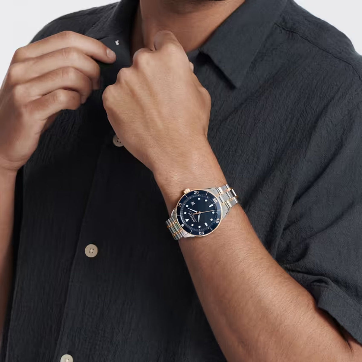 Movado Heritage Calendoplan S Men Quartz Blue Dial Analog Stainless Steel Watch 3650185