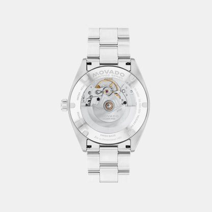 Movado Heritage Datron Men Automatic Grey Dial Analog Stainless Steel Watch 3650209