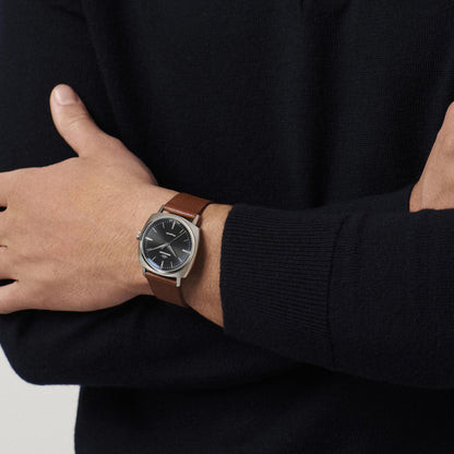 Movado Heritage Kingmatic Men Automatic Black Dial Analog Stainless Steel Watch 3650237