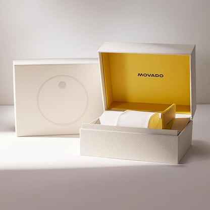 Movado Heritage Ondoplan Men Automatic White Dial Analog Stainless Steel Watch 3650243
