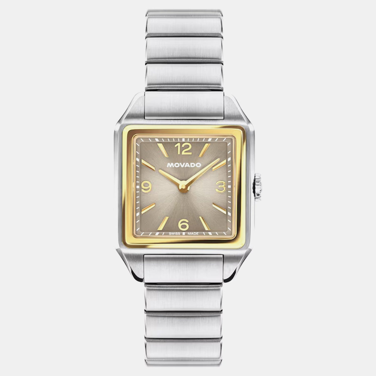 Movado Heritage 1917 Women Quartz Taupe Dial Analog Stainless Steel Watch 3650249