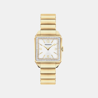 Movado Heritage 1917 Women Quartz Silver Dial Analog Stainless Steel Watch 3650250