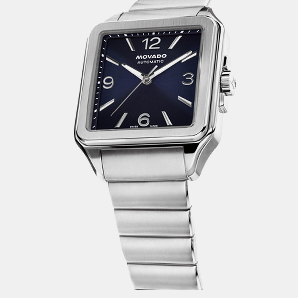 Movado Heritage 1917 Men Automatic Blue Dial Analog Stainless Steel Watch 3650255