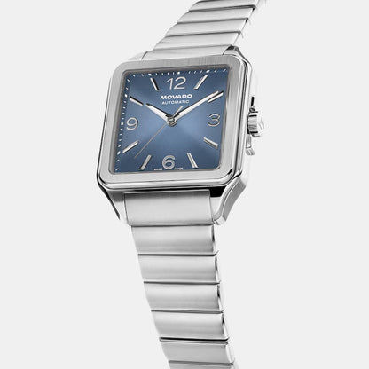 Movado Heritage 1917 Men Automatic Blue Dial Analog Stainless Steel Watch 3650256