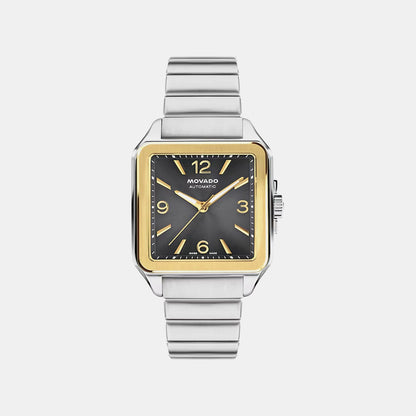 Movado Heritage 1917 Men Automatic Grey Dial Analog Stainless Steel Watch 3650257