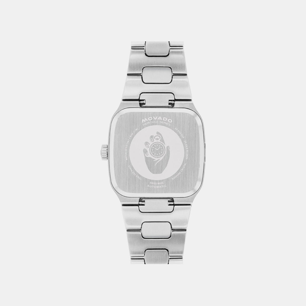 Movado Heritage Tempomatic Men Automatic Red Dial Analog Stainless Steel Watch 3650266