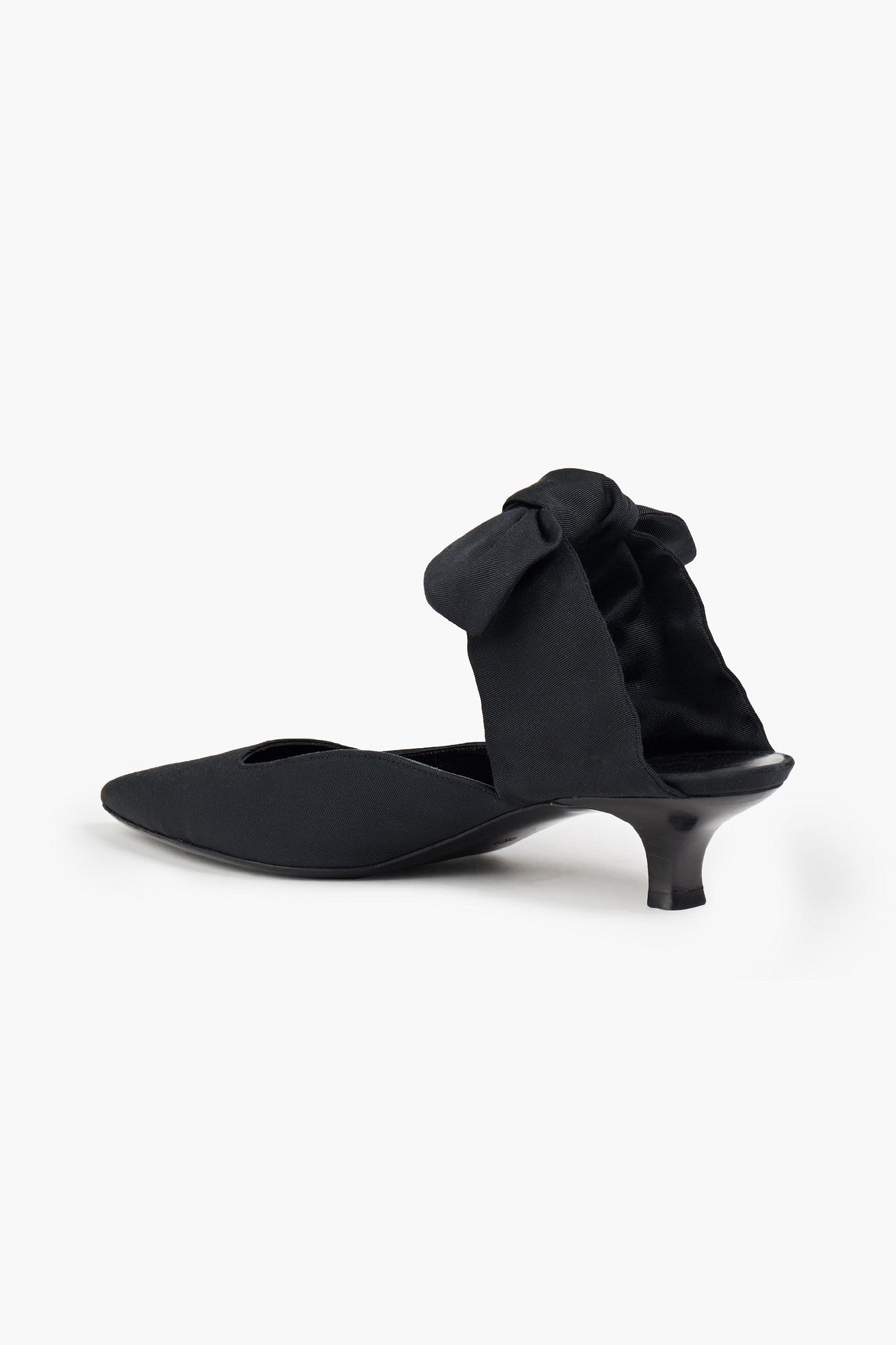The Row Coco Bow-Detailed Faille Mules Black Women's