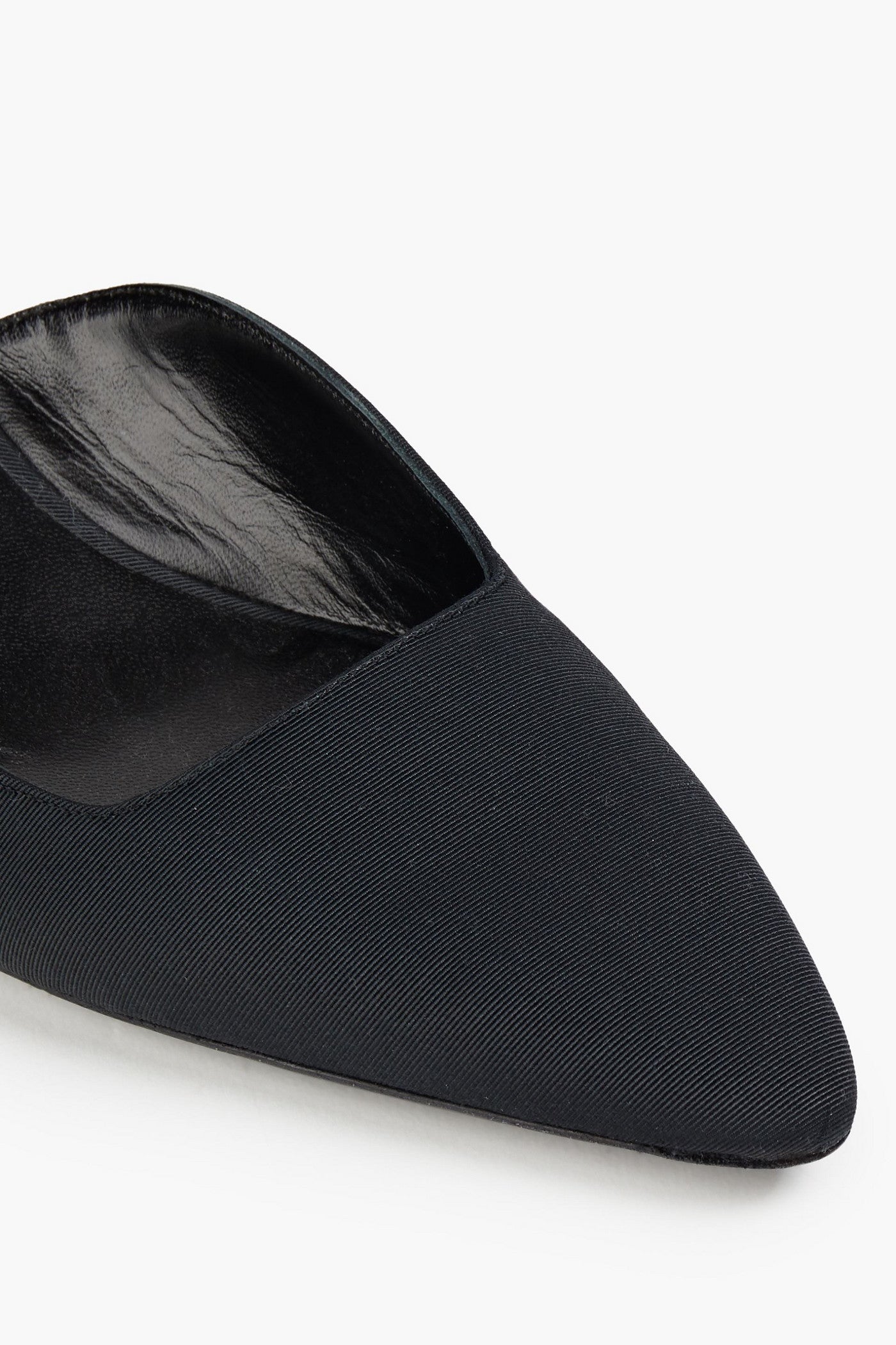 The Row Coco Bow-Detailed Faille Mules Black Women's