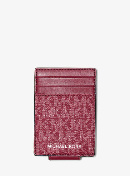 Cooper Signature Logo Money Clip Card Case Cherry Cherry