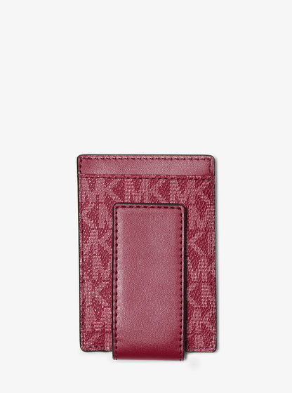 Cooper Signature Logo Money Clip Card Case Cherry Cherry
