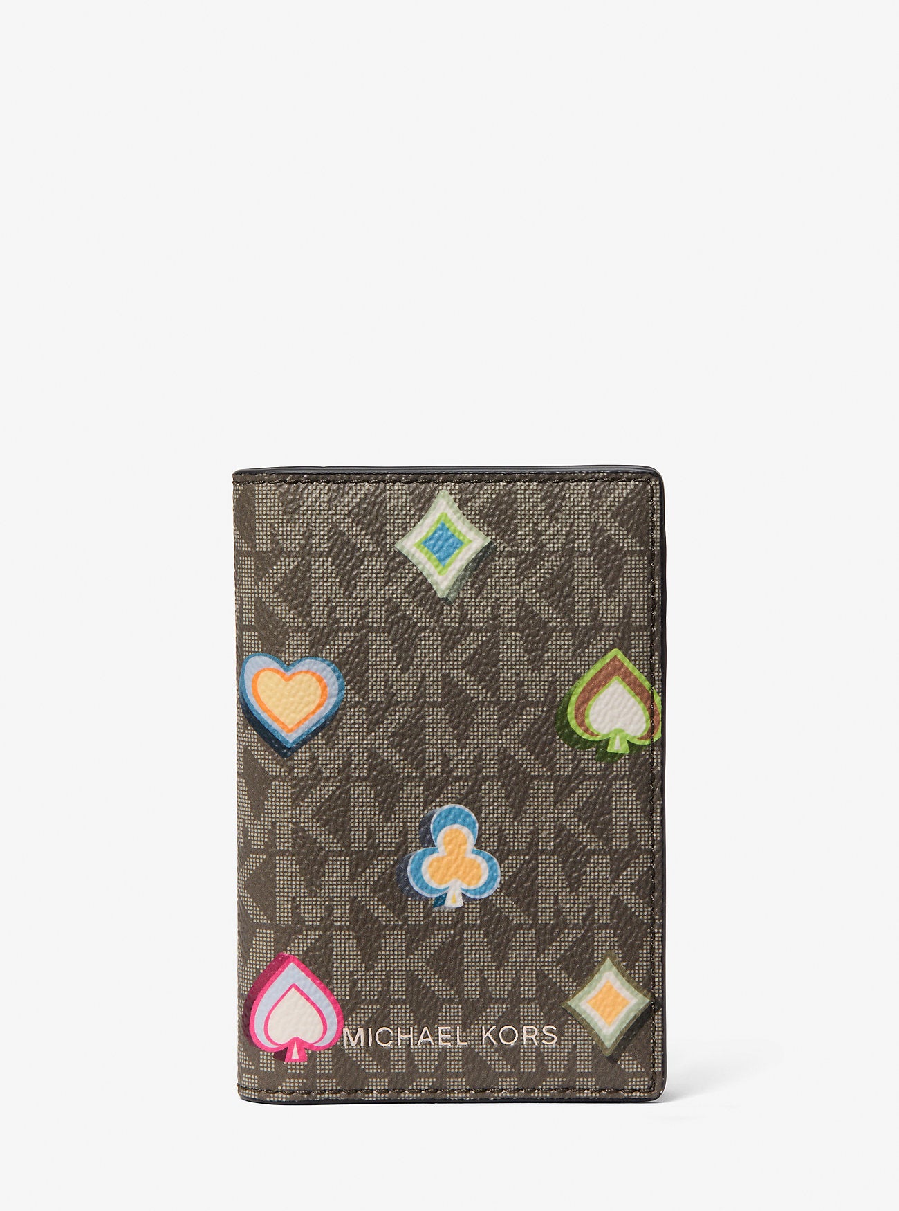 Cooper Printed Signature Logo Folding Card Case Olive Olive