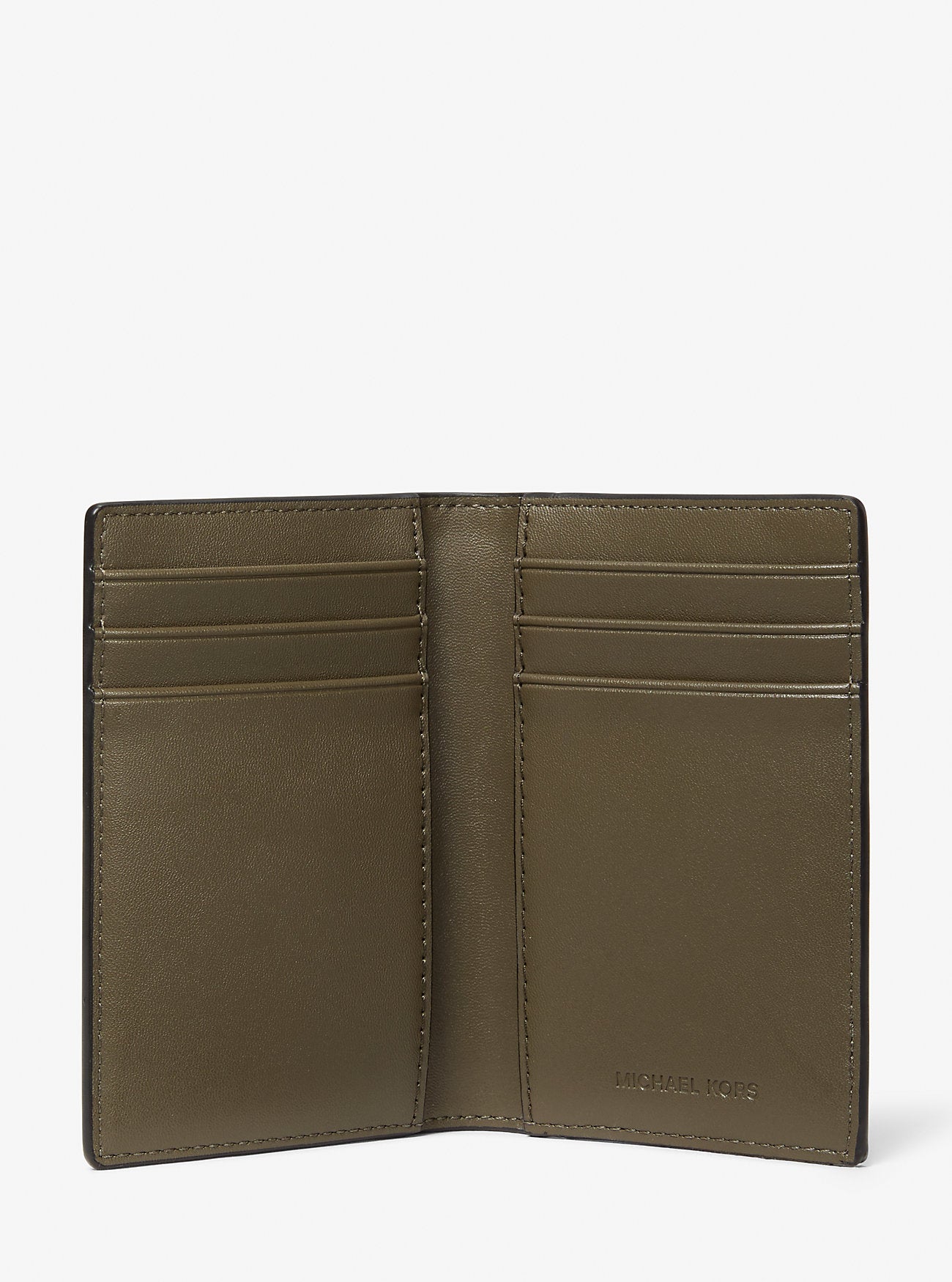 Cooper Printed Signature Logo Folding Card Case Olive Olive