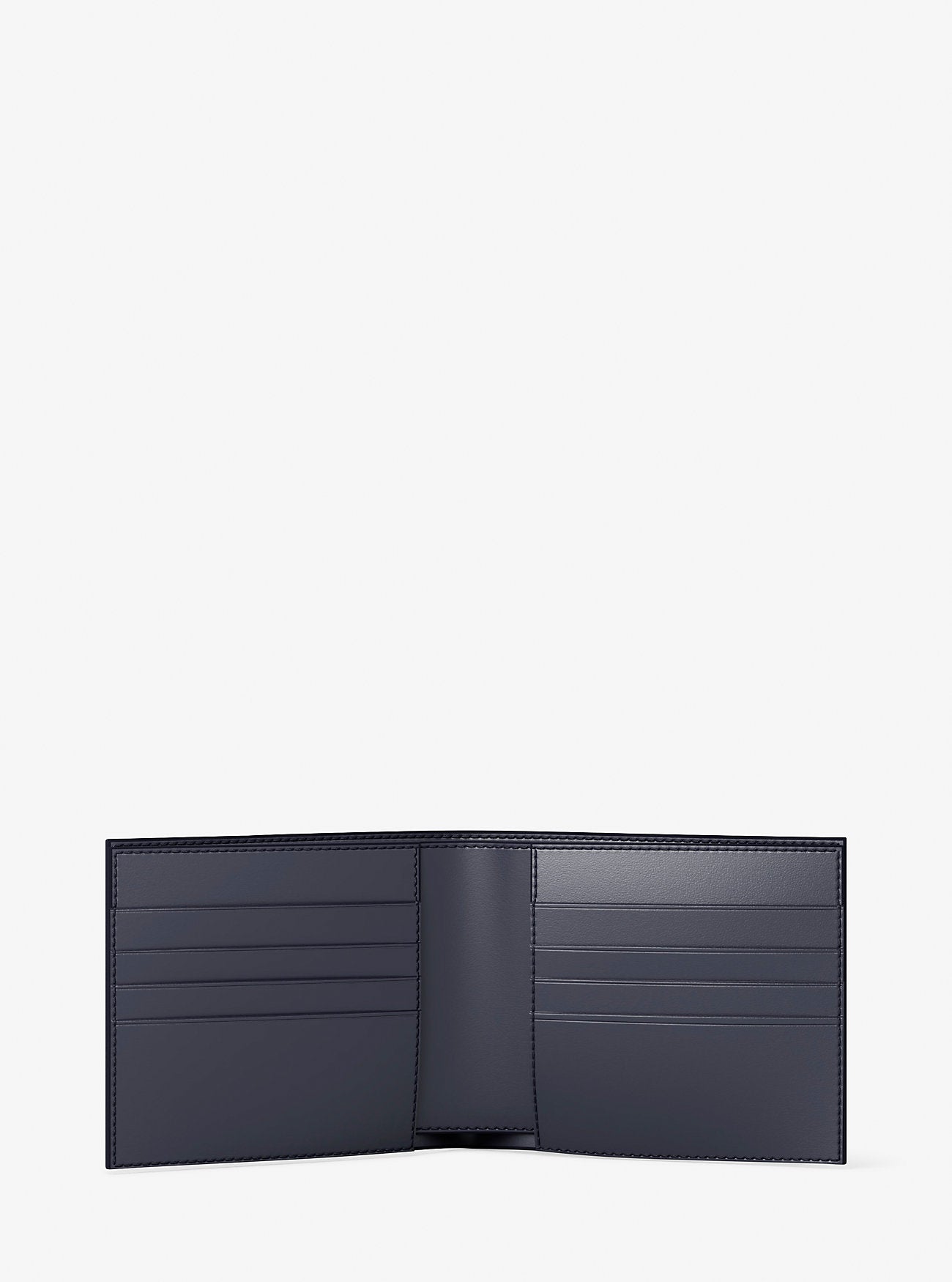 Pebbled Leather Billfold Wallet and Signature Logo Card Case Gift Set Admrl-Plblue Admrl-Plblue