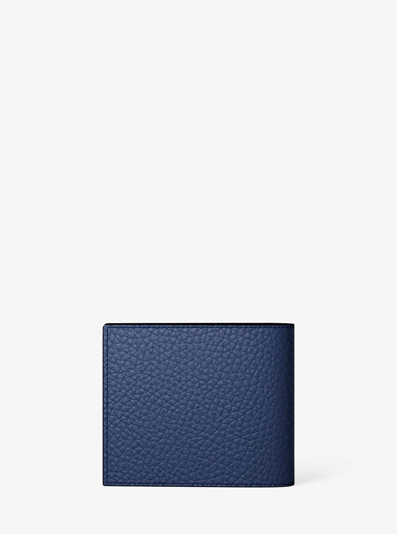 Pebbled Leather Billfold Wallet and Signature Logo Card Case Gift Set Galaxy Blue Galaxy Blue