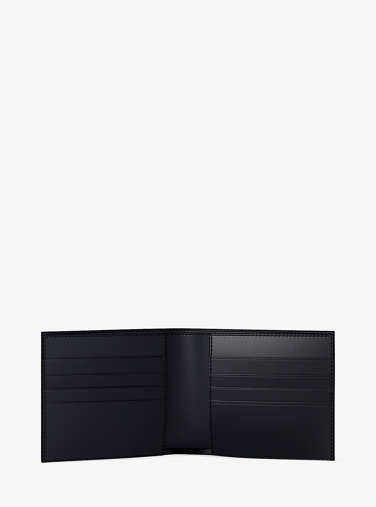 Pebbled Leather Billfold Wallet and Signature Logo Card Case Gift Set Bright Wht Bright Wht