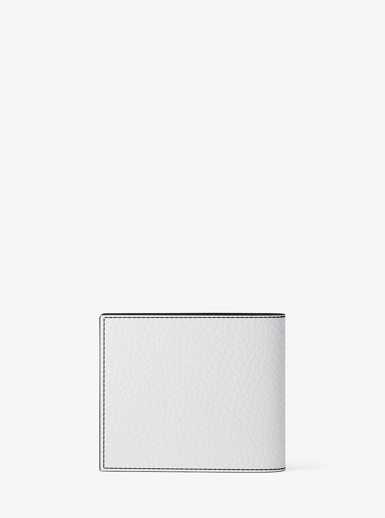 Pebbled Leather Billfold Wallet and Signature Logo Card Case Gift Set Bright Wht Bright Wht