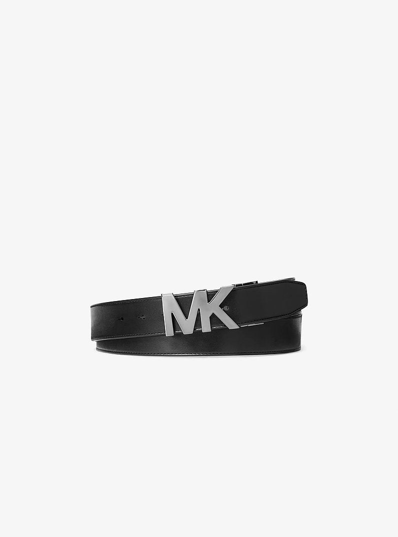 Signature Logo Wallet and Reversible Belt Gift Set Black Black