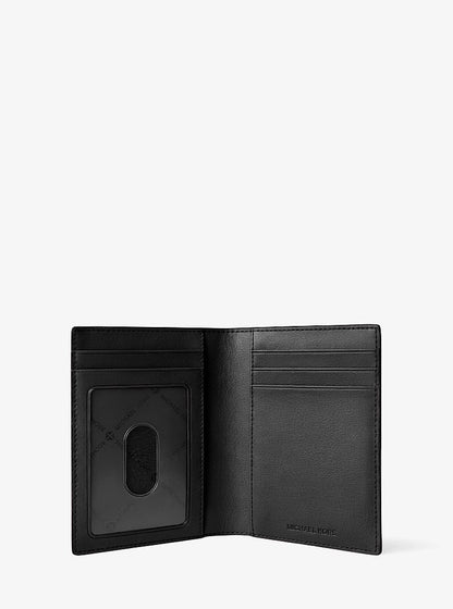 Cooper Pebbled Leather Bi-Fold Card Case Black Black
