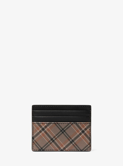 Cooper Plaid Card Case Mushroom Mushroom