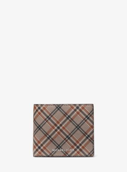 Cooper Plaid Print Wallet Mushroom Mushroom