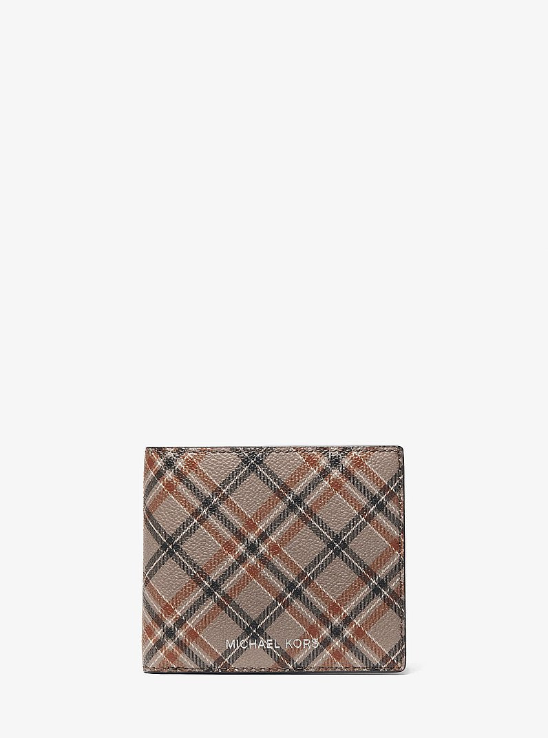 Cooper Plaid Print Wallet Mushroom Mushroom