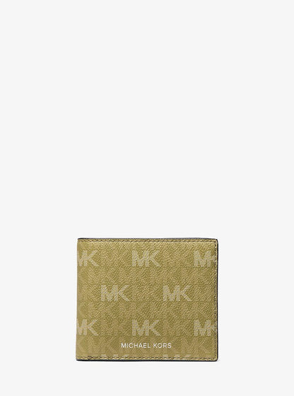 Cooper Printed Signature Logo Billfold Wallet Oregano Oregano