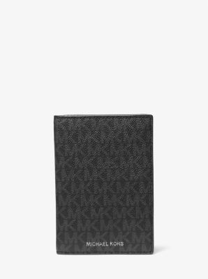 Micheal Kors Logo Passport Wallet Black