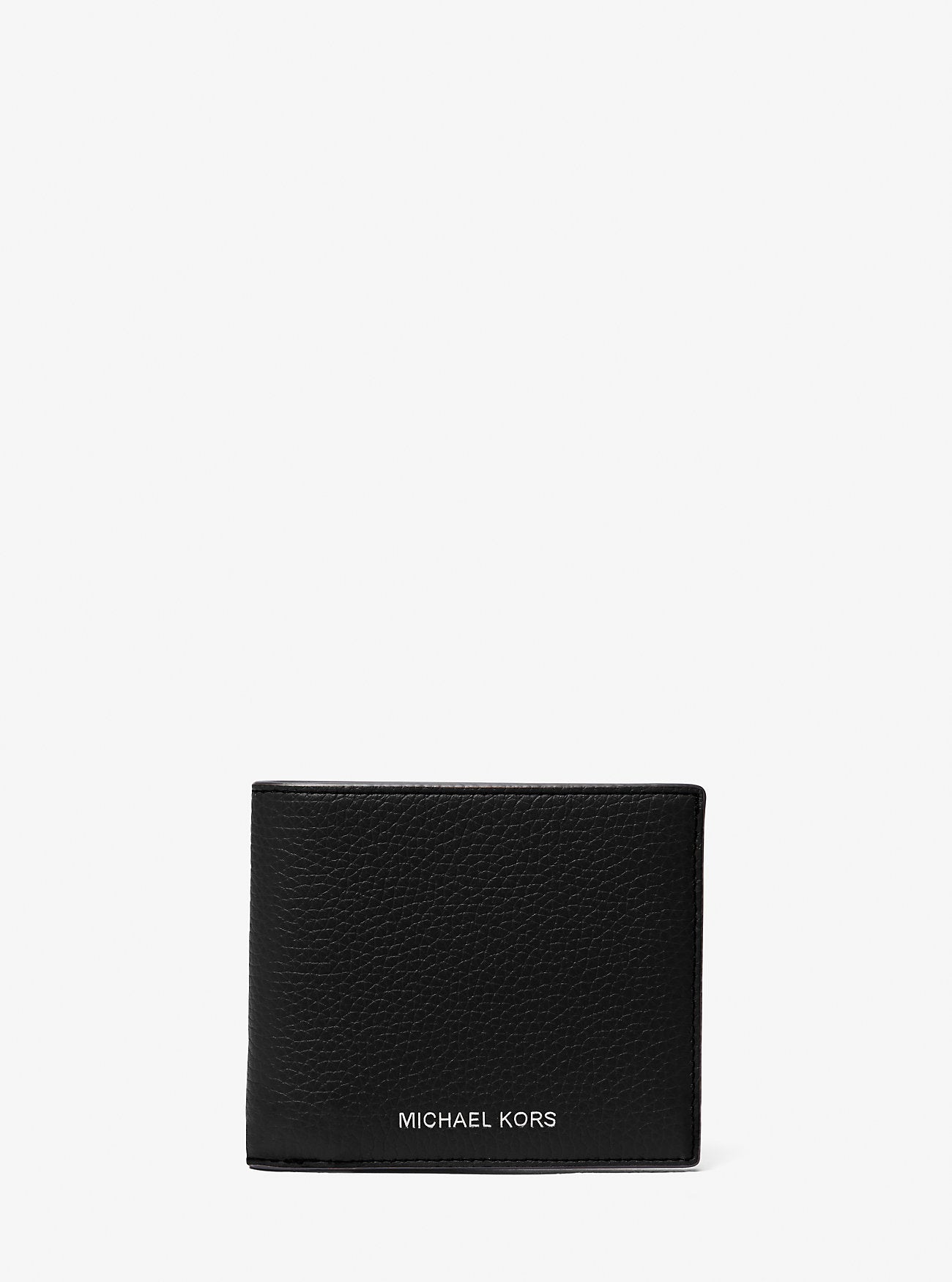 Cooper Pebbled Leather Billfold Wallet Black Black