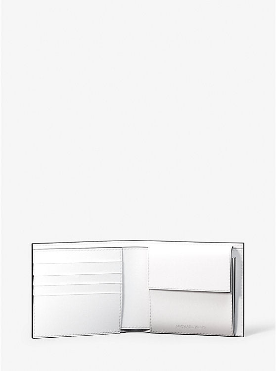 Cooper Pebbled Leather Billfold Wallet With Coin Pouch Bright Wht Bright Wht