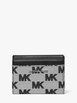 Micheal Kors Cooper Logo Jacquard Bi-Fold Wallet Black