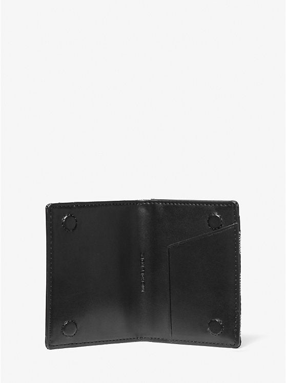 Cooper Logo Jacquard Bi-Fold Wallet Black Black