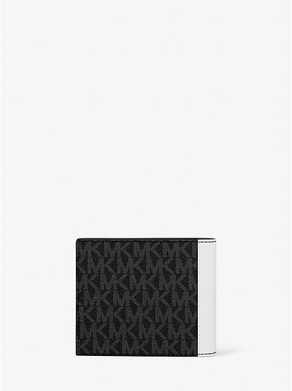 Micheal Kors Cooper Signature Logo Billfold Wallet With Passcase
