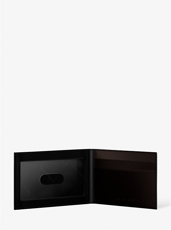 Cooper Saffiano Leather Billfold Wallet With Passcase Black Black